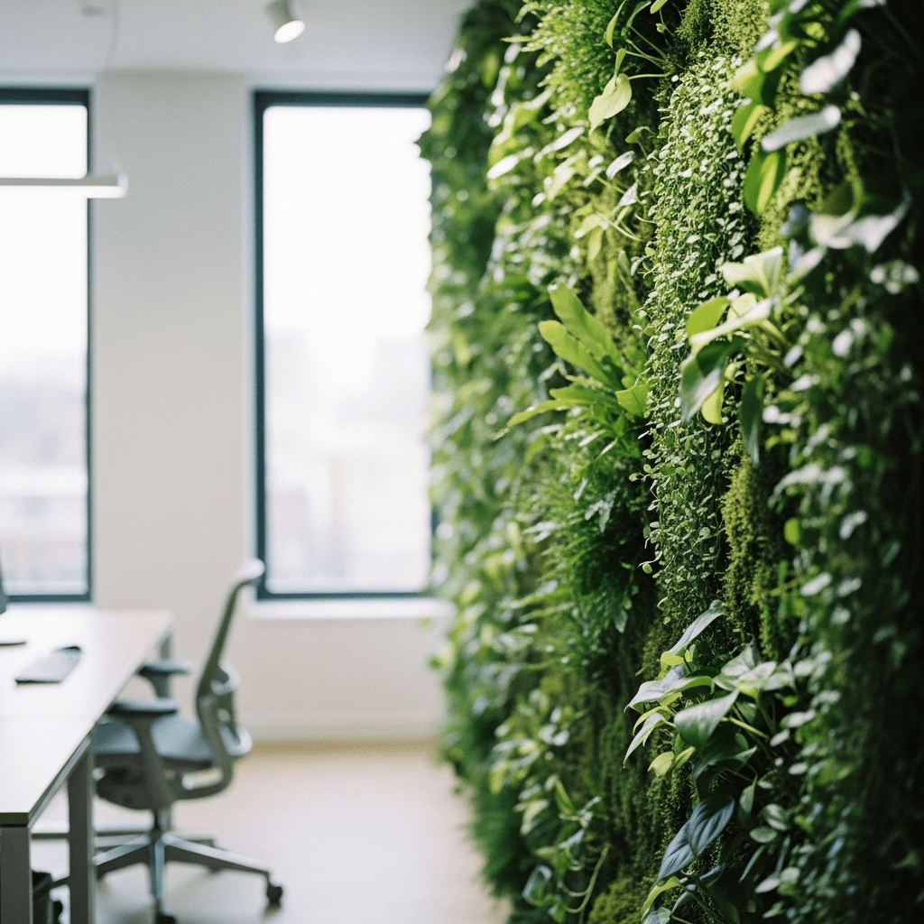vertikale pflanzenwand innenraumbegruenung